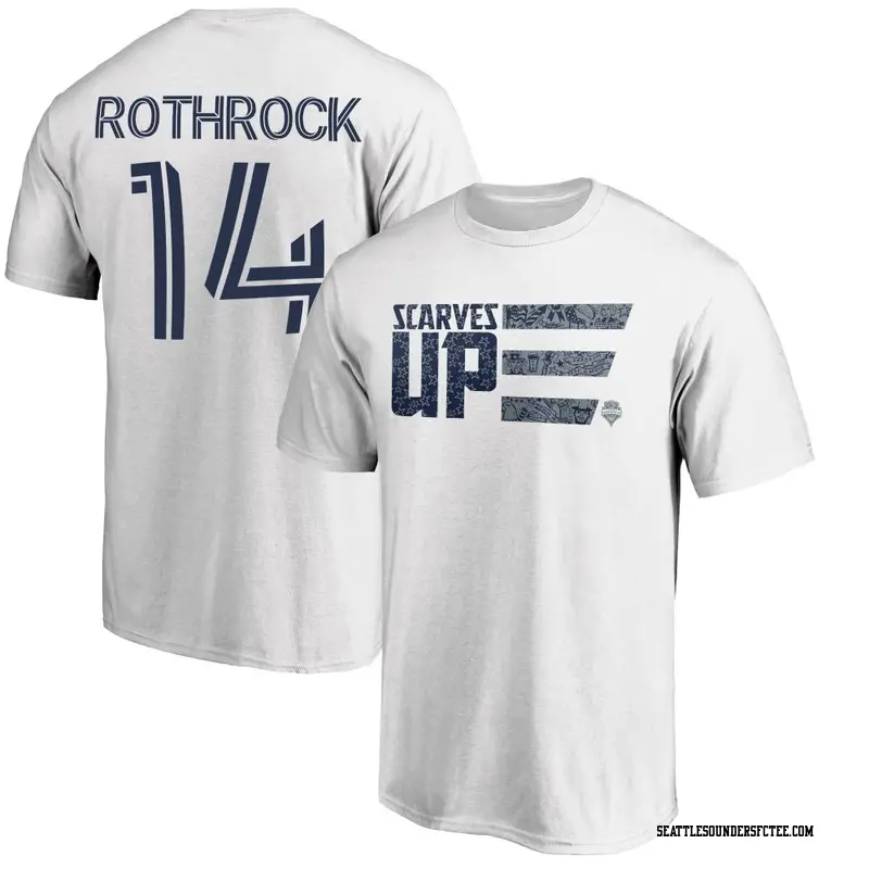 Youth Seattle Sounders FC ＃14 Paul Rothrock White Name & Number Americana Patriotic Club T-Shirt